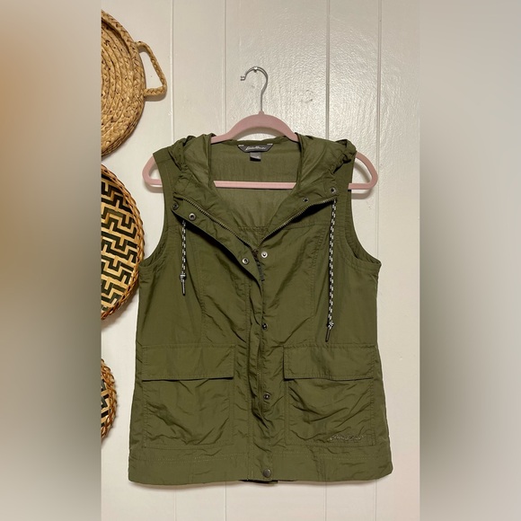 EDDIE BAUER FREMONT 2.0 VEST size Medium Green with hood - Picture 2 of 7